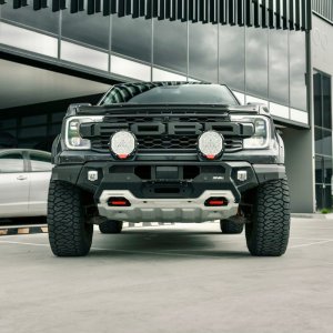 Ford Ranger Raptor Front Bumper - Rival 4x4 - Aluminum w/Winch Mount and Recovery Points - `24-`26